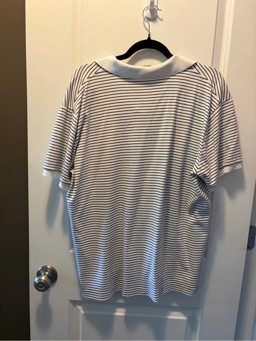 Ralph Lauren Black & White Striped Polo Tee